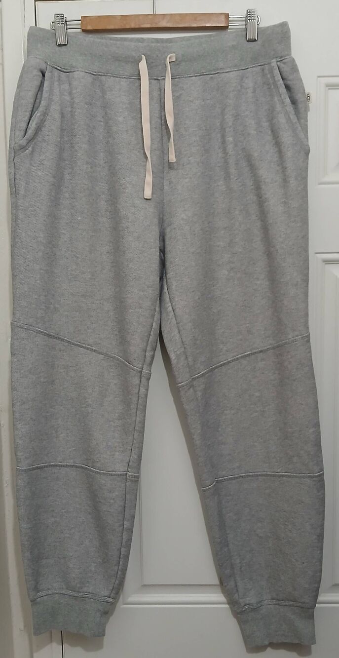 Uggs mens xl sweatpants joggers pants gray jersey cotton lounge relax